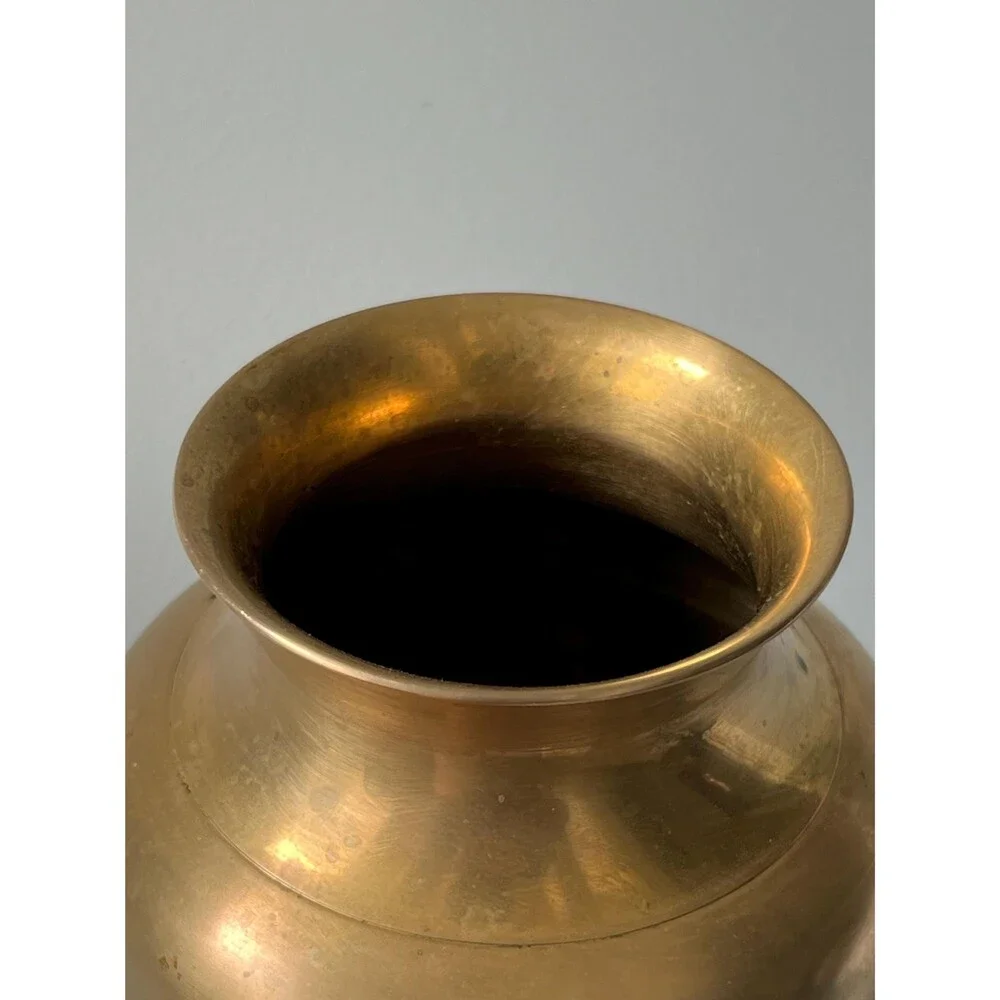 Vintage Brass Table Vase - Picture 2 of 10